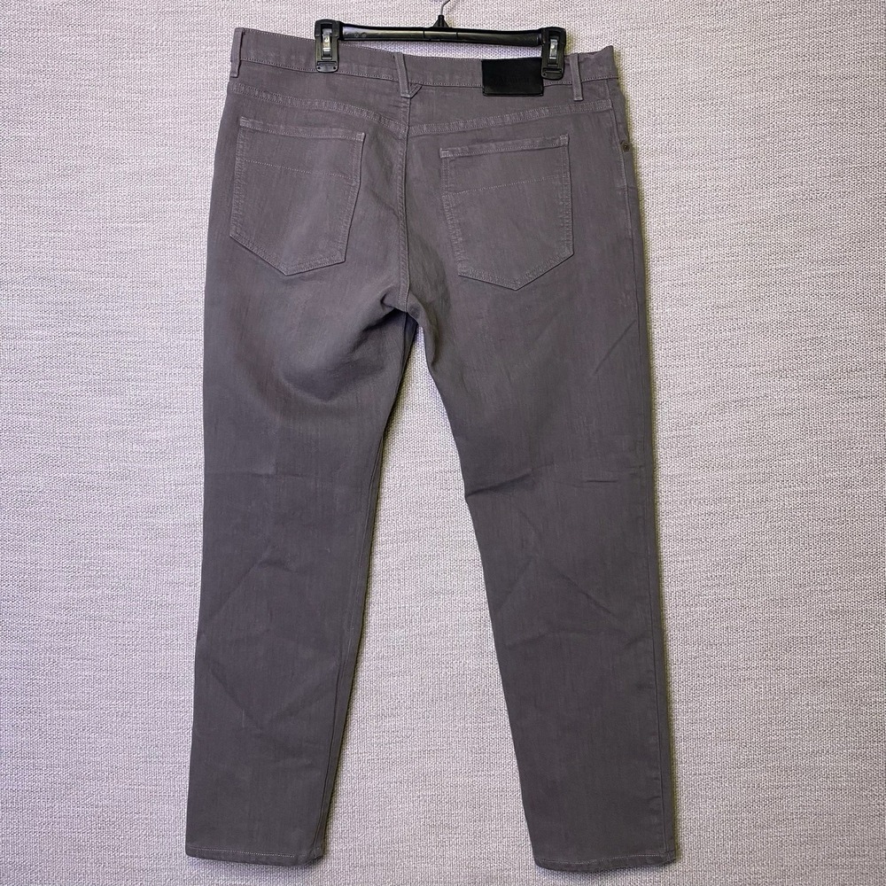 Raleigh Denim Pants 36 (37x28.5) Mens 5 Pocket Martin Slim Taper Light Gray VGUC - Picture 3 of 8